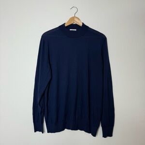Maison Cashmere Silk & Cashmere Navy Blue Crewneck size large made in Italy